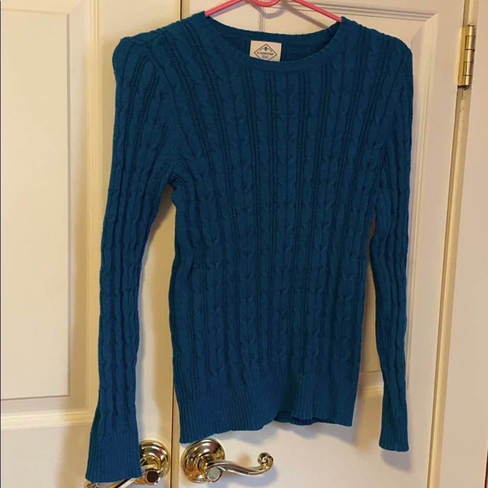 St John’s Bay teal knit sweater